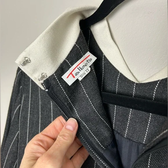 Vintage Talbots Career Dress Working Girl Wednesday Adams Costume Size 12 - Picture 4 of 14